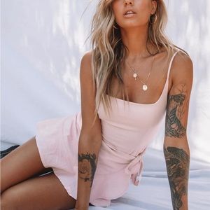 Princess Polly | Cottage Hill Mini Dress | Blush